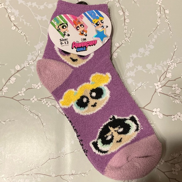 The Powerpuff Girls Fuzzy Comfy Cozy Fall Winter Bedtime Socks - Picture 2 of 6